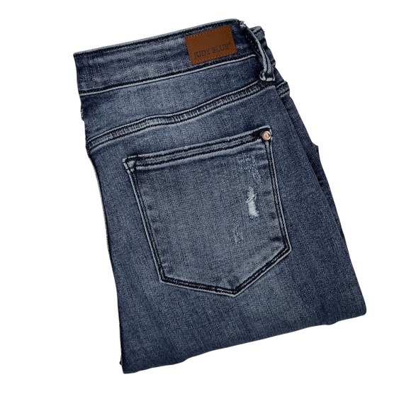Judy Blue Denim - Judy Blue Boyfriend Jeans Womens 9/29 (Fits 30x29) Blue Distressed Relaxed